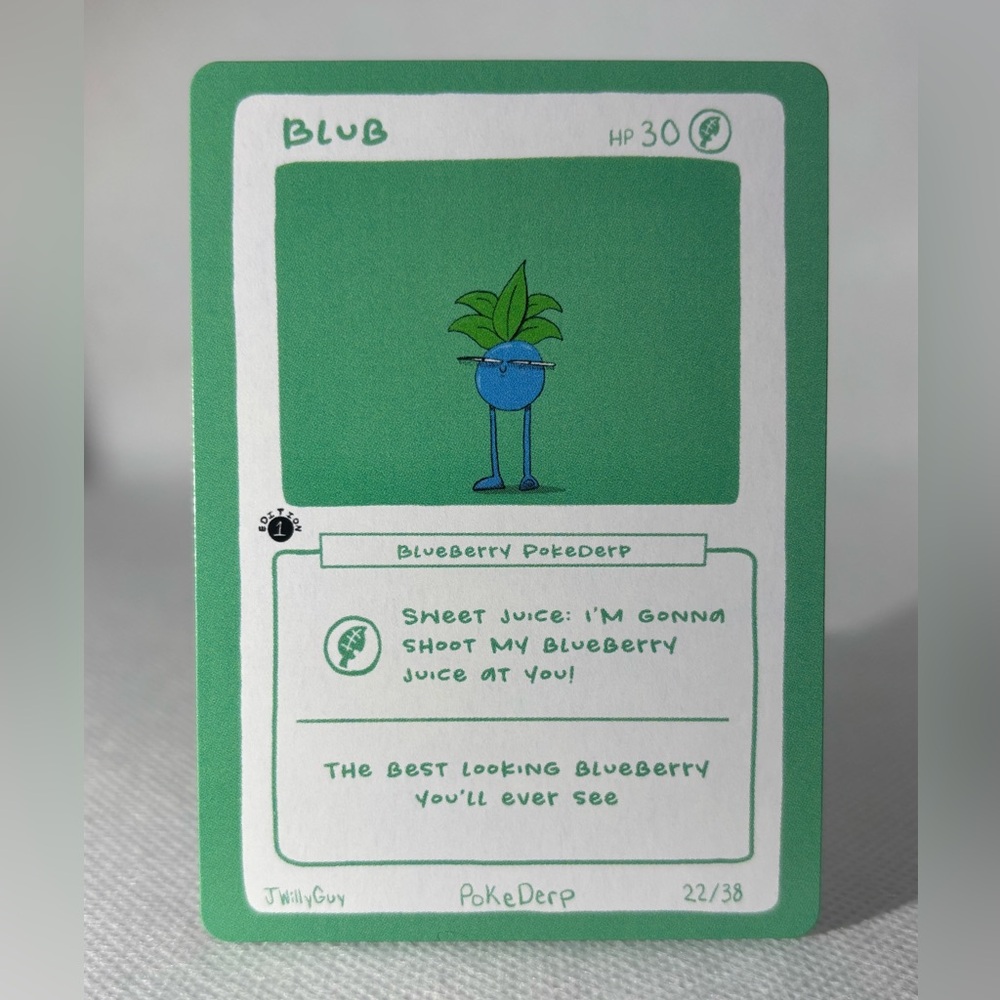 POKEDERP BLUB ( ODDISH ) 22/38 - JWILLY POKEMON CARDS